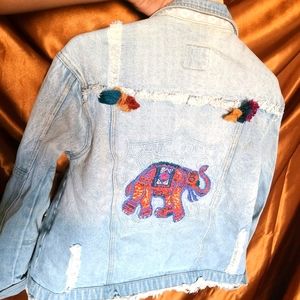 Jachs Girlfriend Elephant Jean Jacket